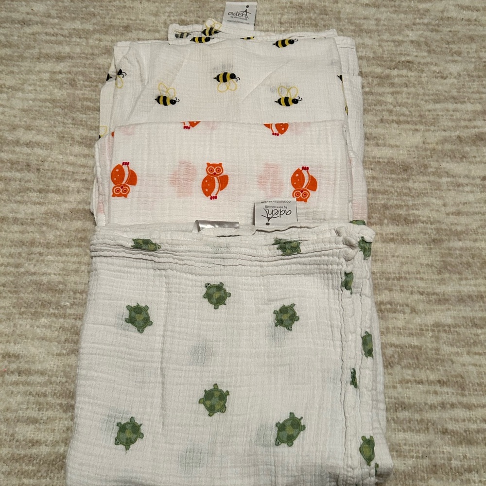Aden and Anais Baby Muslin Swaddle Blankets